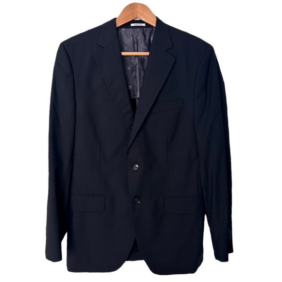 NWT Peter Millar Men's Black Sports Coat Blazer 100% Wool 2 Button Size 42 Tall - Picture 1 of 10